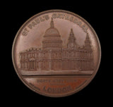 c.1840 St Paul's Cathedral 60mm Bronze Medal - By Davis