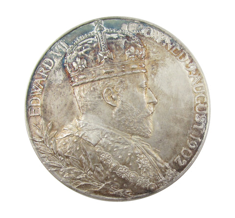 1902 Edward VII Coronation 55mm Silver Medal - Cased