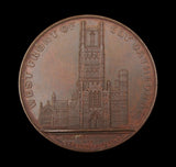 c.1850 Ely Cathedral 61mm Bronze Medal - By Davis