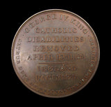 1829 Duke Of Wellington Catholic Disabilities Removed 55mm Medal - By Webb