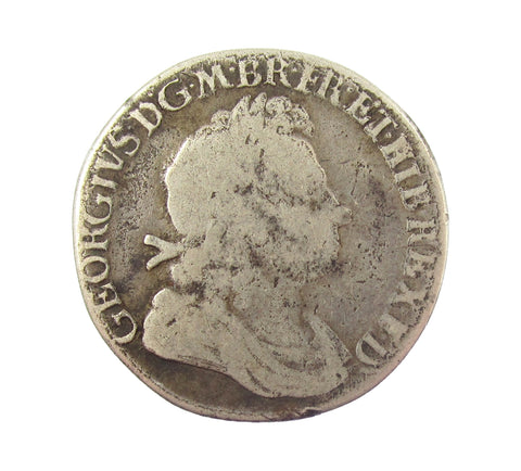 George I 1717 Shilling - Roses & Plumes - Fair