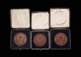 1914-1923 Cripplegate Institute Set Of 3 x 51mm Bronze Prize Medals