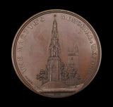 1843 Oxford Cathedral 61mm Bronze Medal - By Davis