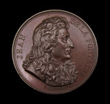 France 1816 Jean De La Fontaine 41mm Medal - By Gatteaux
