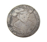 c.1630 Charles I & Henrietta Maria 27mm Silver Counter - By De Passe