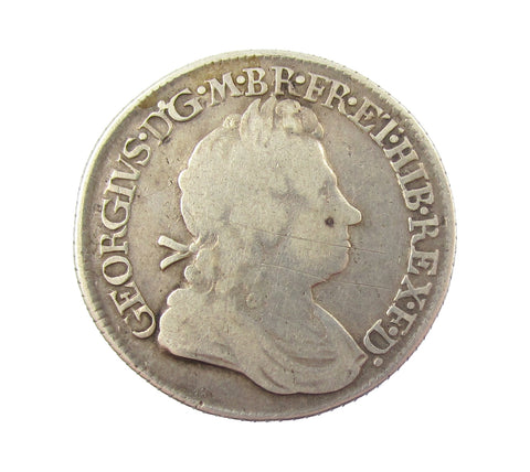 George I 1718 Shilling - Roses & Plumes - Fine