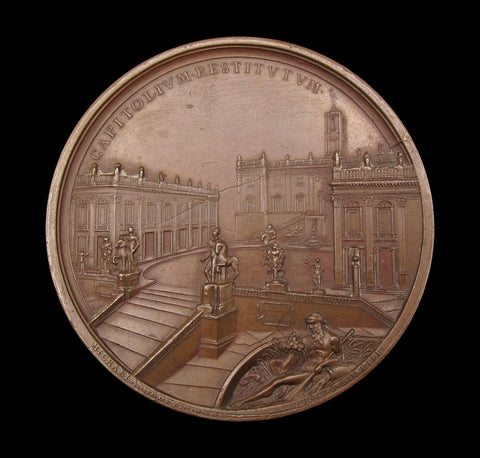 Italy 1805 Restoration of The Capitoline Square Rome 67mm Medal