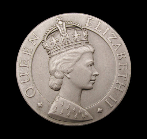 1953 Elizabeth II Coronation 39mm Silver Medal - By Fray