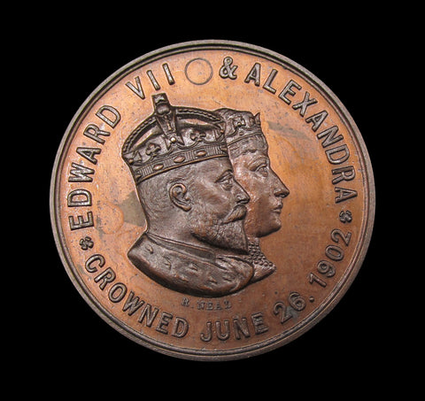 1902 Edward VII Coronation Heathfield Sussex 38mm Medal - By Neal