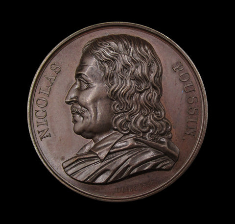 France 1817 Nicolas Poussin 41mm Medal - By Dubois