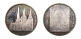 1974 Set Of 10 x 61mm Silver Cathedral Medals - By J. Davis