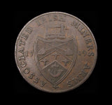 1789 Ireland Cronbane Halfpenny Token - DH46b - VF