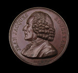 France 1817 Jean Jacques Rousseau 41mm Medal - By Dubois