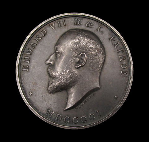 1901 Society Of Arts 56mm Silver President's Medal - By Fuchs / Wyon
