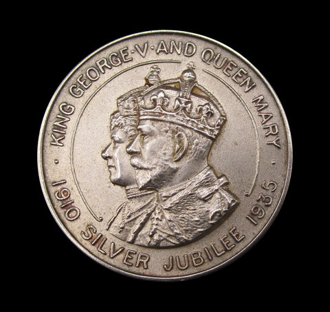 1935 George V Silver Jubilee 38mm Uniface Medal - By Hasler