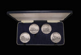 1971 History of The Railways 4 x Silver Medals - Cased