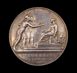 1838 Coronation Of Victoria Official 36mm Silver Medal - By Pistrucci