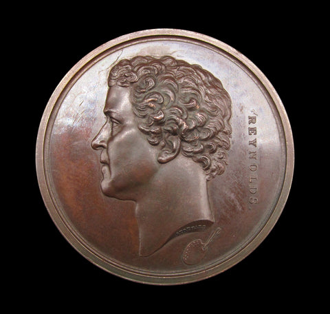 1845 Joshua Reynolds Art Union Of London 58mm Medal - By Stothard
