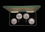 1971 50th Anniversary Of Railways Act 1921 4 x Silver Medals