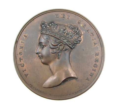 1837 Accession Of Victoria 61mm Bronze Medal - By Barber