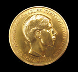 1969 Investiture Of Charles Prince Of Wales 58mm Gilt Medal - Cased