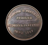 1887 Victoria Jubilee Windsor & District 38mm Silver Medal - By Moore