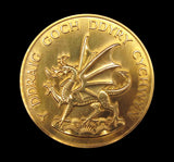 1969 Investiture Of Charles Prince Of Wales 58mm Gilt Medal - Cased