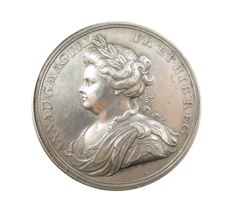 1713 Peace Of Utrecht 35mm Silver Medal - By Croker