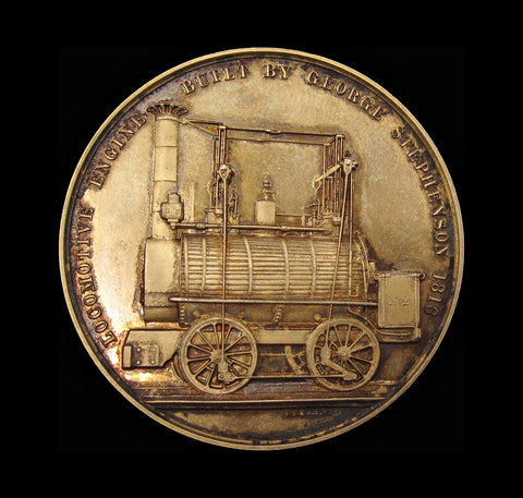 1848 Institution Of Civil Engineers Silver Gilt Stephenson Medal - By Wyon