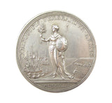 1713 Peace Of Utrecht 35mm Silver Medal - By Croker