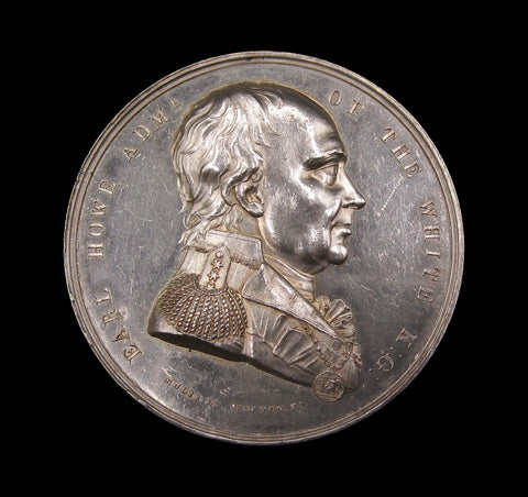 1794 Admiral Earl Howe Naval Victory 41mm Silver Medal - By Wyon
