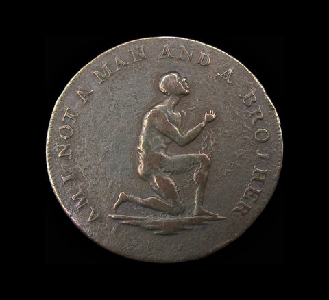 c.1795 Middlesex Political Halfpenny Token - Am I Not A Man & A Brother - DH1039a
