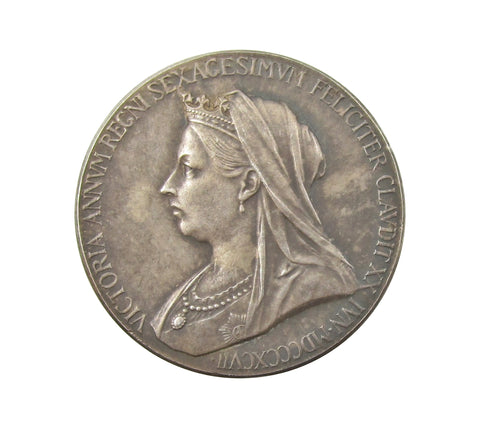 1897 Victoria Diamond Jubilee 26mm Silver Medal - With Envelope