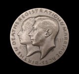 1937 Birth's Death's And Marriages 32mm Silver Medal - Cased