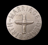 1937 Birth's Death's And Marriages 32mm Silver Medal - Cased