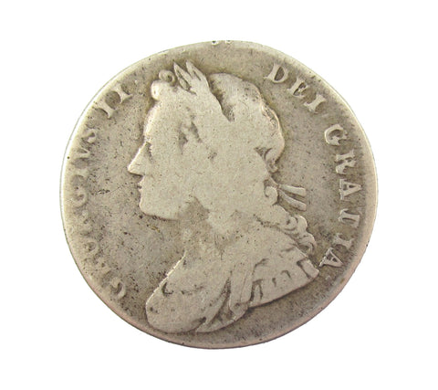 George II 1728 Shilling - Roses & Plumes - VG