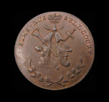 c.1795 Middlesex Sims Halfpenny Token - DH478a - EF