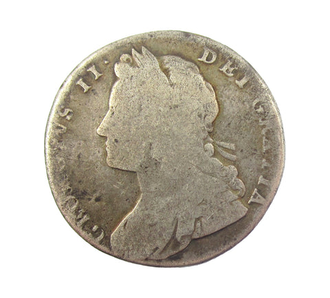 George II 1729 Shilling - Roses & Plumes - VG