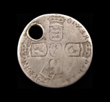 William III 1696 Sixpence - Reverse Brockage