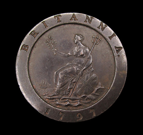 George III 1797 Cartwheel Twopence - GVF