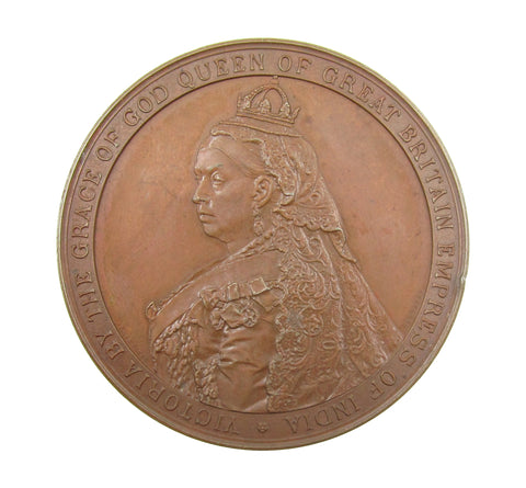 1889 Queen Victoria 70th Birthday 65mm Bronze Medal - By Lauer