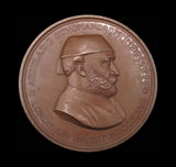 1867 Sultan Of Turkey Visit To London 77mm Bronze Medal - By Wyon