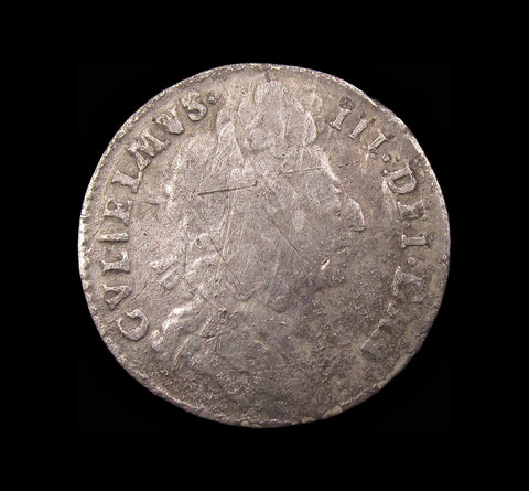 William III 1697 Sixpence - Second Bust - G/I In GRA