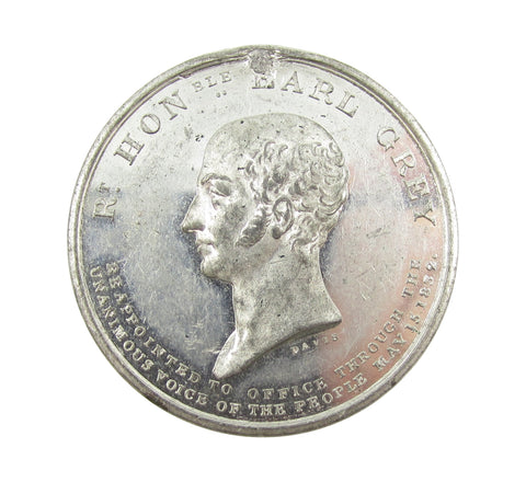 1832 Earl Grey Reform Bill 43mm Medal - By Davis