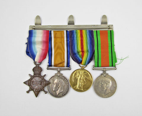 WWI & WWII Mounted Medal Group Of Four
