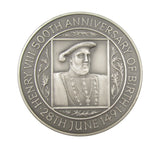1991 RM Henry VIII 500th Anniversary Of Birth 63mm Silver Medal