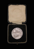 1925 Stockton Railway Centenary George Stephenson 39mm Silver Medal - By Dingley