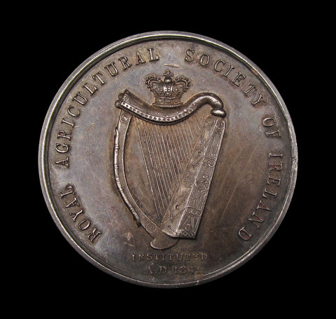 Ireland 1864 Royal Agricultural Society 51mm Silver Medal - By Woodhouse