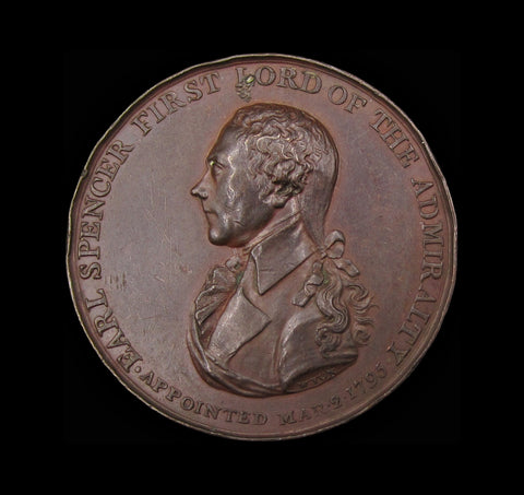 1799 Earl Spencer First Lord Of The Admiralty 38mm Medal - By Wyon