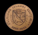 1933 British Sovereignty of The Falklands Centenary 36mm Medal - By Mackennal